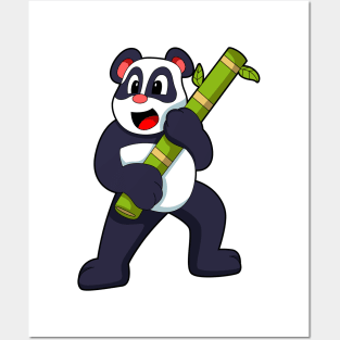 Panda with Bamboo Posters and Art